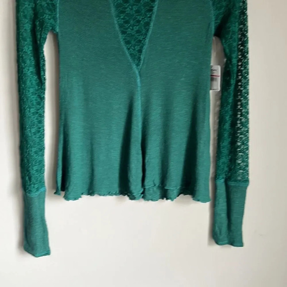 NEW Free People No Limits Lace Panel Layering Top - Picture 6 of 11